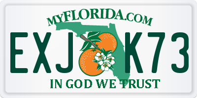 FL license plate EXJK73