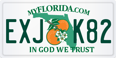 FL license plate EXJK82