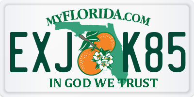 FL license plate EXJK85