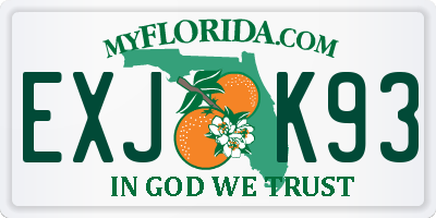 FL license plate EXJK93