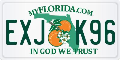 FL license plate EXJK96