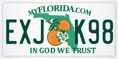 FL license plate EXJK98