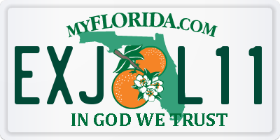 FL license plate EXJL11