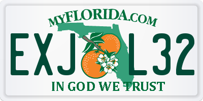 FL license plate EXJL32