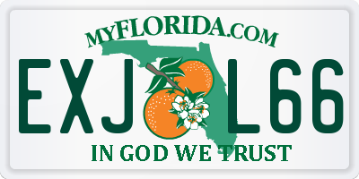 FL license plate EXJL66