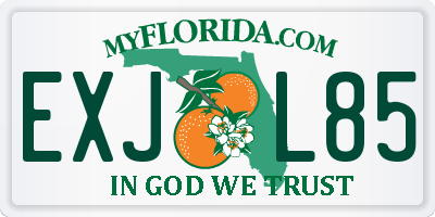 FL license plate EXJL85