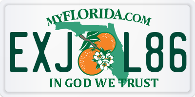 FL license plate EXJL86