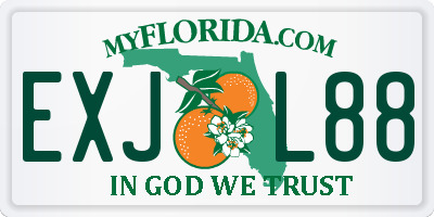 FL license plate EXJL88