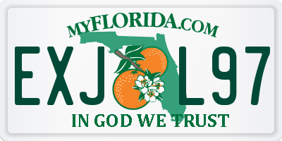 FL license plate EXJL97