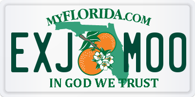 FL license plate EXJM00