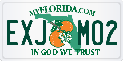 FL license plate EXJM02