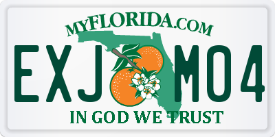 FL license plate EXJM04