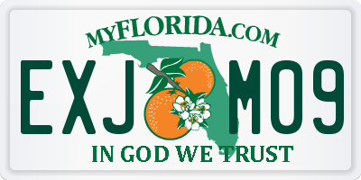 FL license plate EXJM09