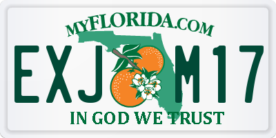FL license plate EXJM17