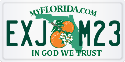 FL license plate EXJM23