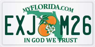 FL license plate EXJM26