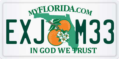 FL license plate EXJM33