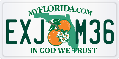 FL license plate EXJM36