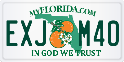 FL license plate EXJM40