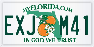 FL license plate EXJM41