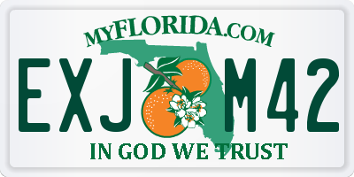 FL license plate EXJM42