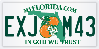 FL license plate EXJM43