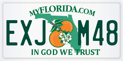 FL license plate EXJM48