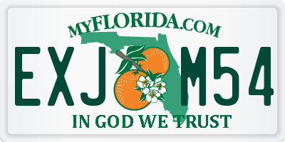 FL license plate EXJM54