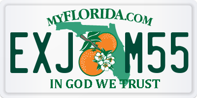 FL license plate EXJM55