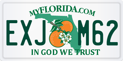 FL license plate EXJM62