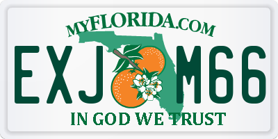 FL license plate EXJM66