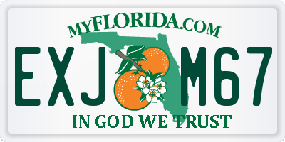 FL license plate EXJM67