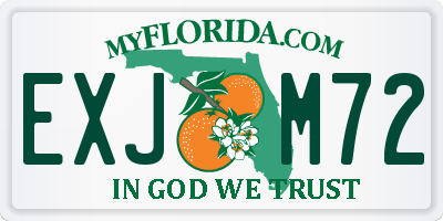 FL license plate EXJM72