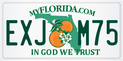 FL license plate EXJM75