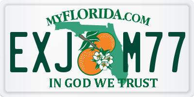 FL license plate EXJM77