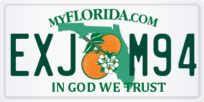 FL license plate EXJM94
