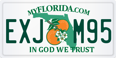 FL license plate EXJM95