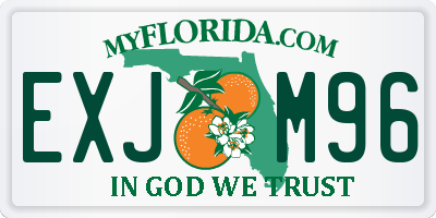 FL license plate EXJM96