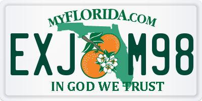 FL license plate EXJM98