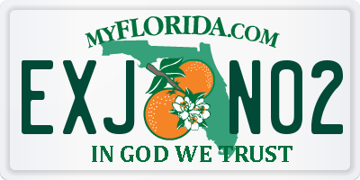 FL license plate EXJN02