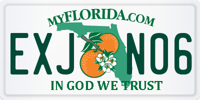 FL license plate EXJN06