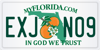 FL license plate EXJN09