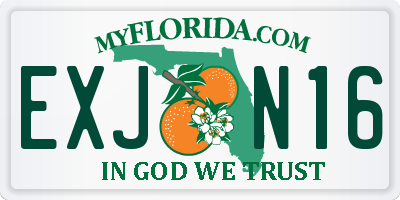 FL license plate EXJN16