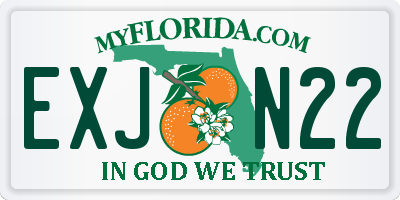 FL license plate EXJN22
