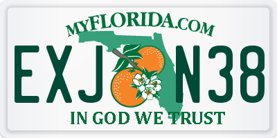 FL license plate EXJN38