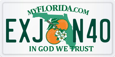 FL license plate EXJN40