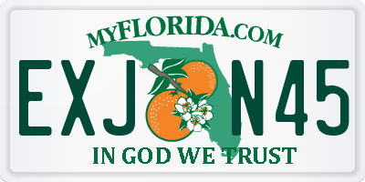 FL license plate EXJN45