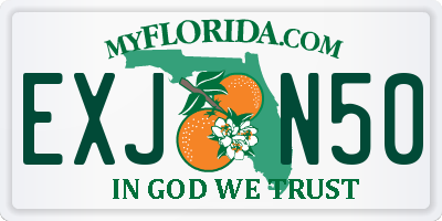 FL license plate EXJN50