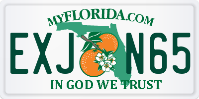 FL license plate EXJN65