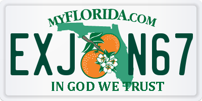 FL license plate EXJN67